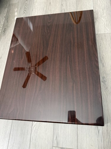 Glossy walnut dark wood grain - glossy,